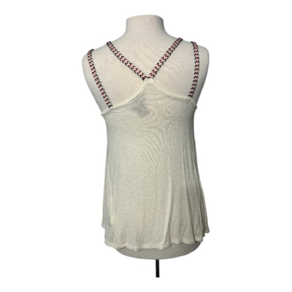 Wrangler, Free Spirit. Cream Tank Top with Blue and Red Design - Picture 2 of 7